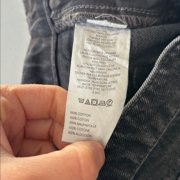 NEW The Devon Rhinestone Distressed Denim Shorts by Pilcro Black Size 26 - Picture 6 of 7